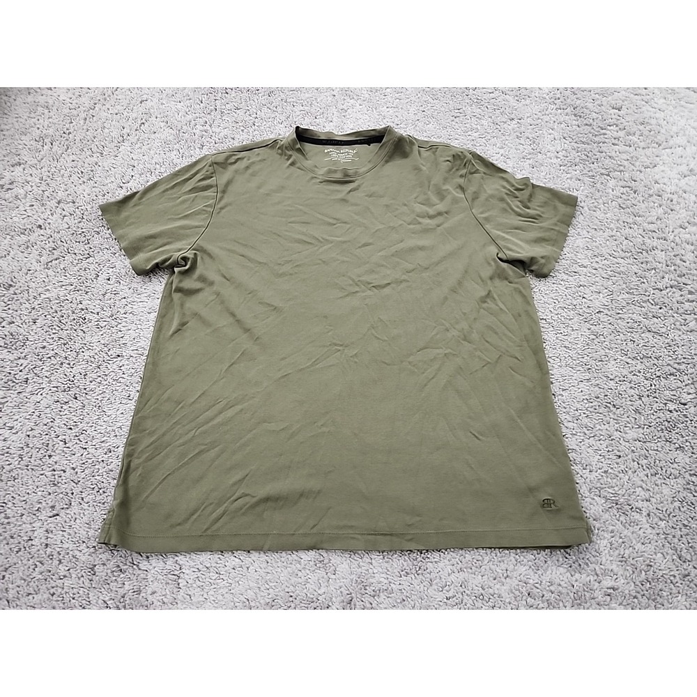 Banana Republic T Shirt Mens XL Olive Green Short Sleeve Luxe Touch Tee Cotton